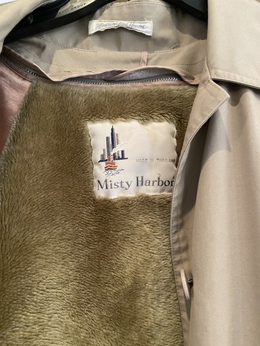 Misty Harbor Women's Full Length Trench Coat Khaki/Tan Size 14 Petite Vintage - Picture 4 of 14