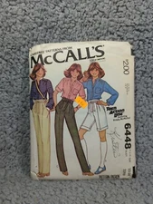 Vintage 1979 McCall's 6448 Pattern Junior/Teen Size 7-8 pant outfit -CUT