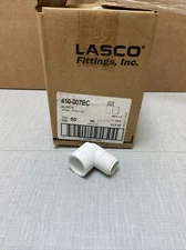 (50 PACK) Lasco 3/4” Elbow, Street 90 Degree, Schedule 40, 410-007BC