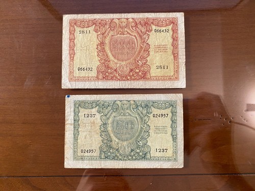 LOTTO 2 BANCONOTE LIRE 50 100 ITALIA ELMATA 1951 BOLAFFI numismatica SABAUDA - Picture 2 of 2