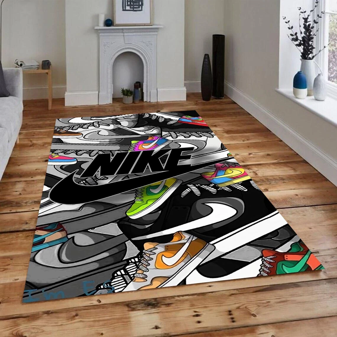 Tapis de baskets, tapis Nike, tapis à chaussures, tapis populaire, tapis  antidér