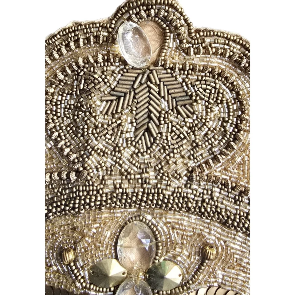 KIM SEYBERT GOLDEN GATE HAND BEADED RUNNER GOLD $995 - Image 3 of 4