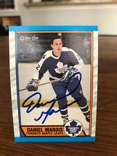 1989-90 OPC O-PEE-CHEE #273 DANIEL MAROIS SIGNED AUTOGRAPHED CARD C