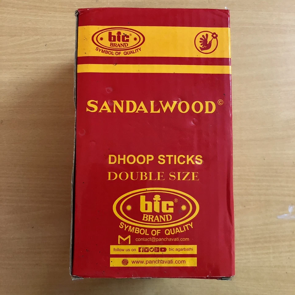 12 Dozen (144 Box) (1440 Sticks) Bic Sandalwood Dhoop Incense Sticks - Image 3 of 4