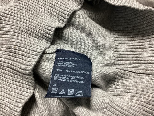Tommy Hilfiger Boys Cotton Gray Red Striped Long Sleeve Sweater Size S (8-10) - Picture 17 of 17