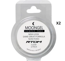 Drums RTOM Moongel Clear 12-Pack Tom Snare Drum Dampeners Tone Control MGC