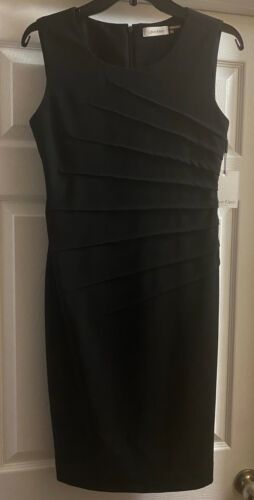 NWT - Calvin Klein Sleeveless Black Lined Dress - Sz 2
