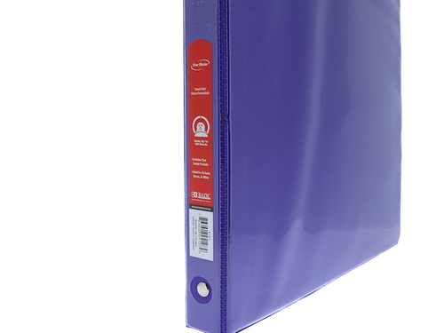 Case of 24 Purple 1/2" Binders - NEW 3-Ring Folders w/ 2 Pockets - Organized - Picture 2 of 2