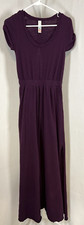 Free People Beach Purple XS Keyhole Back Midi Side Slit Dress t53