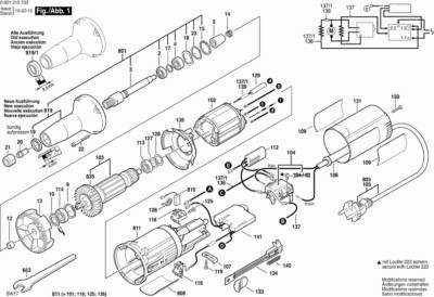 Bosch GGS 27 LC Geradschleifer Ersatzteilliste 0601215703 Original