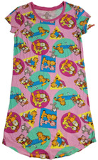 Official Paws Garfield Women's One Piece Pajama Sleep Shirt Dress 