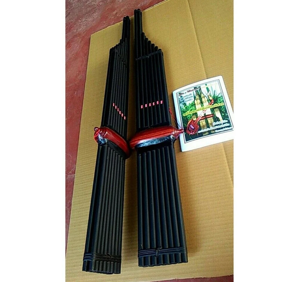 Órgano de boca tailandés de bambú negro Khaen Laos instrumento musical premium Kan 8 am - Imagen 2 de 4