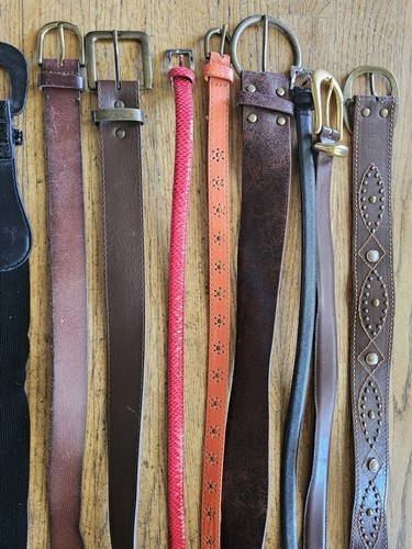 Huge Lot Of Girls Boutique Rockin Robin Leather Belts Sizes S, Size 38, 15 Belts - Picture 3 of 7