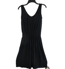 Envi Stretch Knit Black Sleeveless Scoop Neck Fit & Flare Midi Dress Size XS