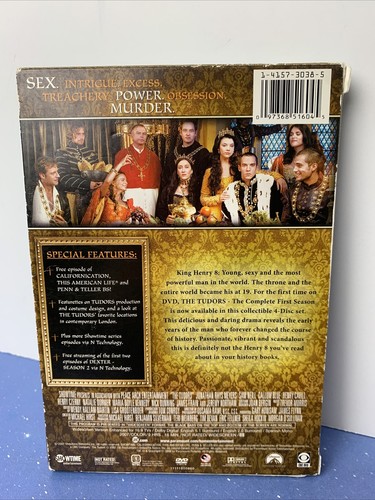 The Tudors: The Complete First Season (DVD, 2008, 4-Disc Set) Showtime Series - 第 2/5 張圖片
