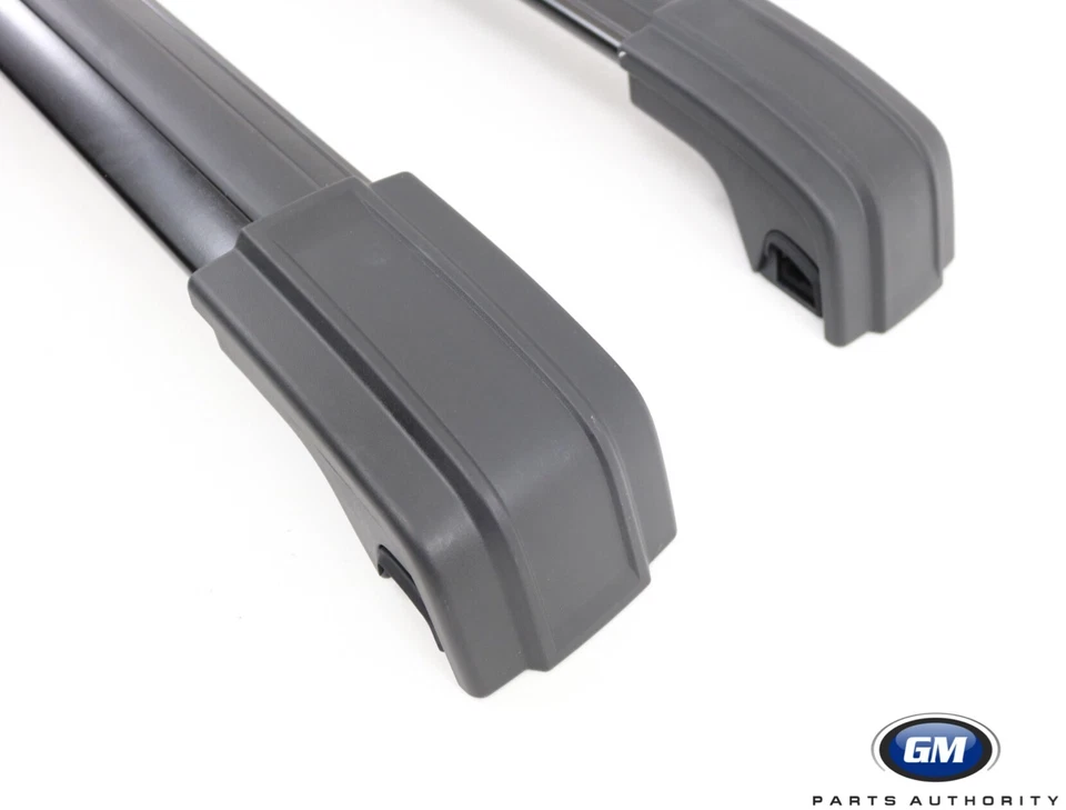 Cadillac SRX 2010-2016 equipamiento de riel transversal portaequipajes de techo 19171186 ranura en T negra OEM GM Foto 3 de 4