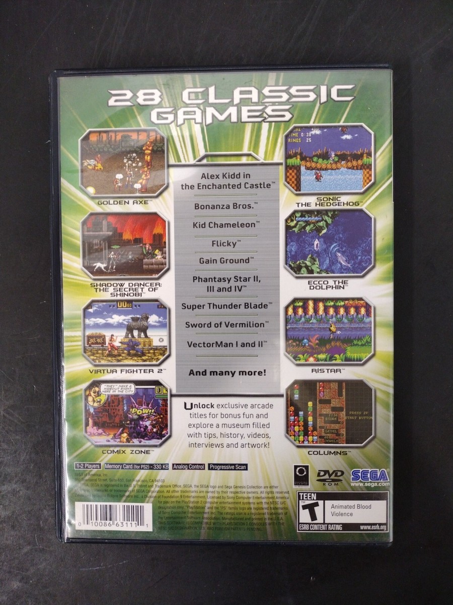 Sega Genesis Collection (PlayStation PS2) Complete CIB