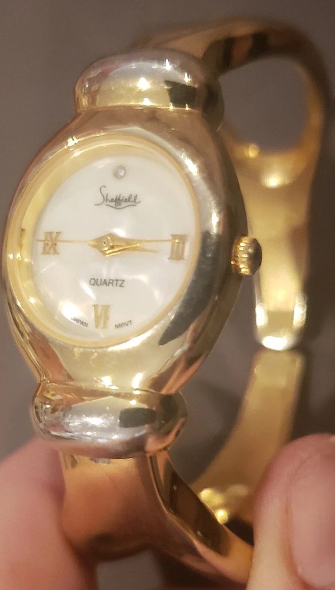 Sheffield Vintage Ladies Bangle Watch Goldtone Japanese Movement