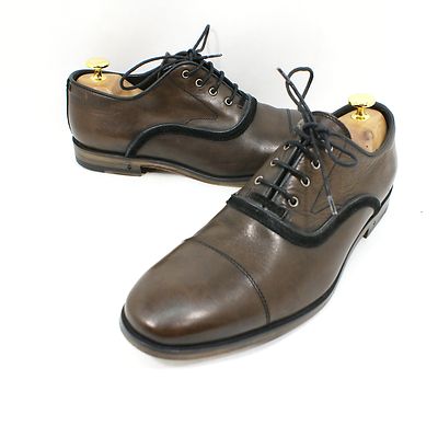 John Varvatos Brown Suede Oxford Shoes s-l400.jpg main image 3