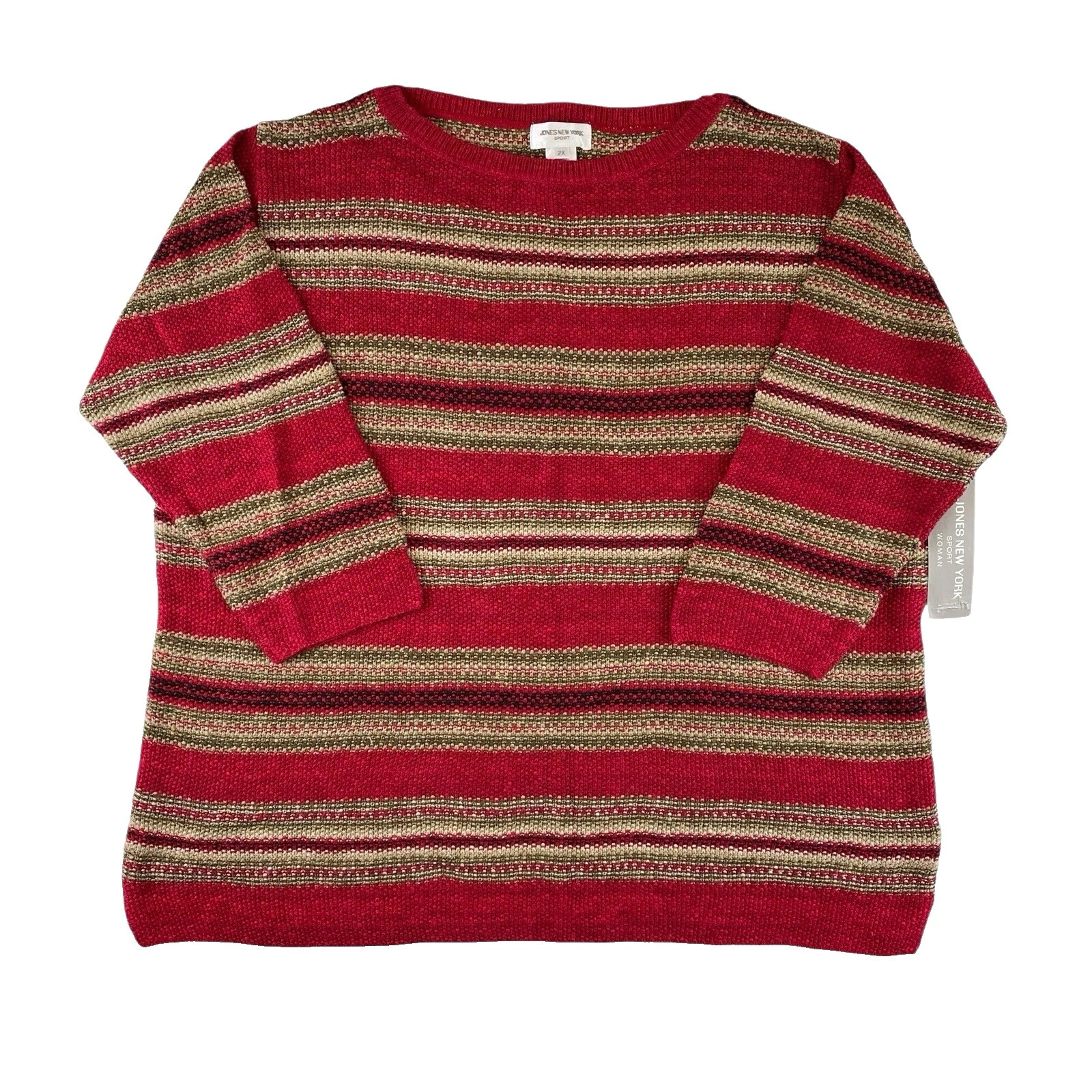 Suéteres a rayas de lino Jones New York para mujeres