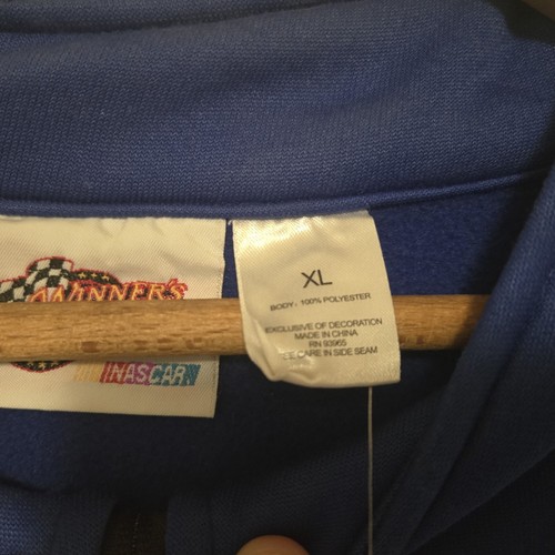 Jimmy Johnson Pullover Mens XL 1/4 Zip Fleece NEW Blue Nascar Auto Racing Y2K - Picture 10 of 11