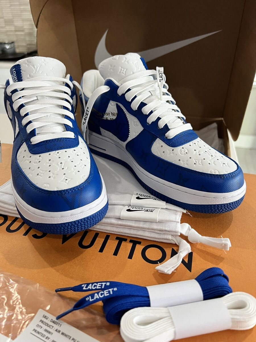 Nike Air Force 1 Low x Louis Vuitton x Virgil Abloh Blue Men's Size  8.5