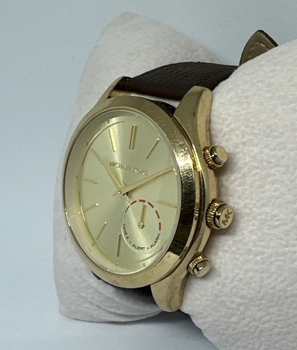 Michael Kors Slim Runway MKT4002 Unisex Brown Leather Analog Dial Watch HME209 - Picture 3 of 11