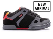 Mens DVS Celsius Skate Shoe Charcoal Black High Risk Red Nubuck