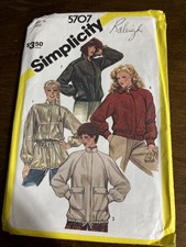 Veste vintage simplicité motif couture non découpé 5707 taille 14