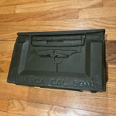 Vintage WWII 50 Cal. M2 Ammunition Ammo Box Can - U S 🇺🇸 Flaming