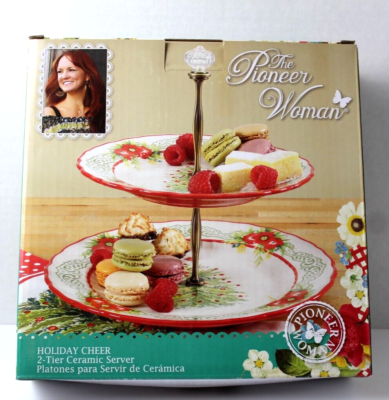 NOS Pioneer Woman Christmas Holiday Cheer Tier Server