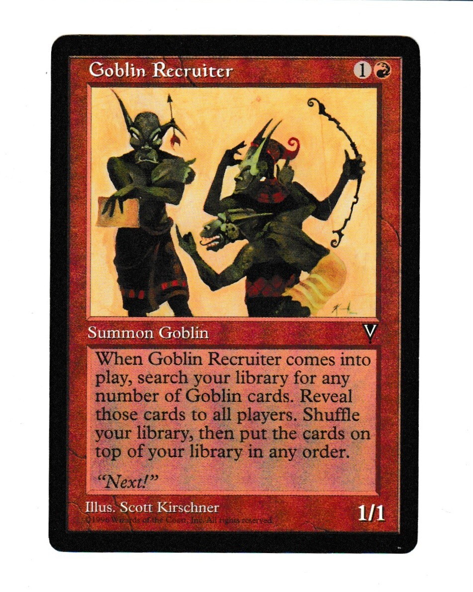 Goblin Recruiter Visions Near-mint 1996 Magic the Gathering