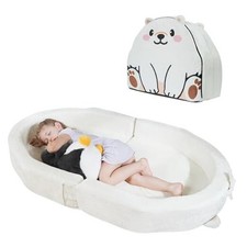 Toddler Travel Floor Bed, Portable Toddler Bed, Soft Baby Kids Foldable Travel