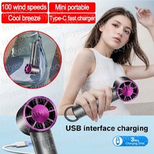 Portable Foldable Mini Handheld Fan USB Rechargeable Quiet Cooling Travel Fan