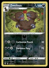 Zweilous Reverse Holo 109/189 NM SWSH03: Darkness Ablaze Pokemon Card