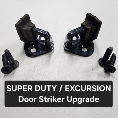 OEM Super Duty Excursion Anti-Rattle Upgrade Door Striker Pair F150 w/Bolts