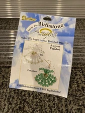 Darice Safety Pin Angel And Birthstone Angel Ornament August Peridot Craft Kit