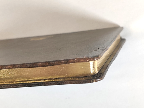 Vintage Leathersmith Pocket Sketchbook Gilded Edge Brown Leather Bound Unlined - 第 2/18 張圖片