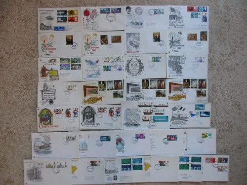 COLLECTION OF 31 STUART FIRST DAY COVERS 1966-1969, FDI & CDS CANCELS