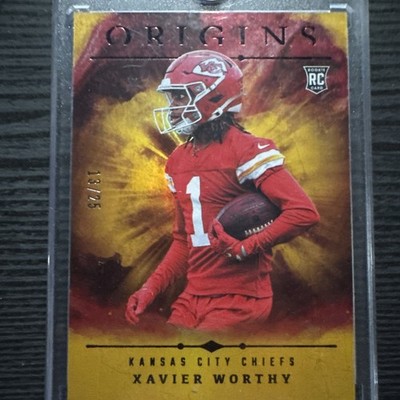 2024 Panini Origins Rookies Xavier Worthy #150 Holo Gold /25 (RC)