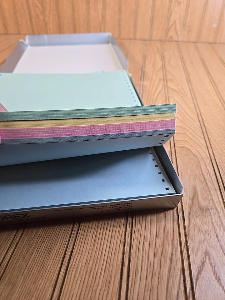 200ct Memorex Continuous Form Computer Paper - 50 each of 4 Bright Colors - Image 3 of 3