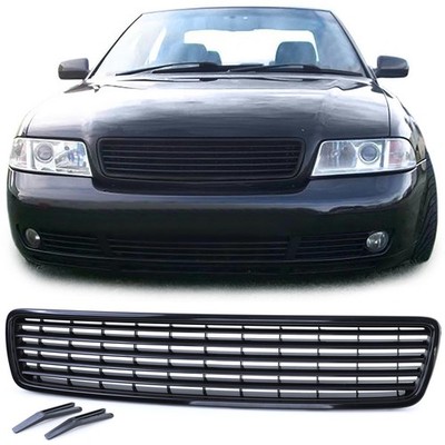 Kühlergrill Frontgrill Schwarz ohne Emblem für Audi A4 B5 Limo Avant 1994-2000