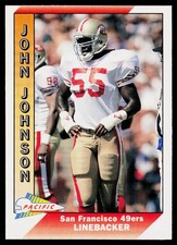 John Johnson, 1991 Pacific, #646, San Francisco 49ers, RC