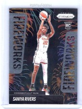 2025 Panini Prizm WNBA Saniya Rivers #1 Fireworks (RC)