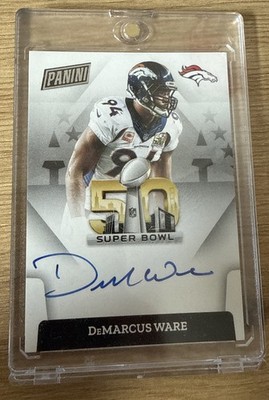 2022 Panini Select - Super Bowl Signatures DeMarcus Ware #SB50-DW On Card Auto
