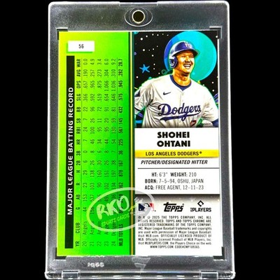 Shohei Ohtani RARE BLACK SPACE CHROME INVESTMENT CARD TOPPS