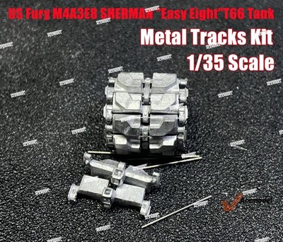 1/35 US Fury Movie M4A3E8 SHERMAN ''Easy Eight''T66 Metal Tracks for Tamiya/Dragon