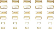 30 Pcs Metal Bra Strap Hooks Adjustment Slides Hooks for Bikini Bra Sewing Halte