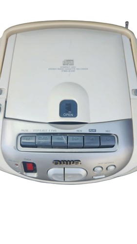 Aiwa CSD-EX111U Compact Disc Stereo AM/FM Radio Cassette Recorder Boombox Beige - Picture 4 of 4