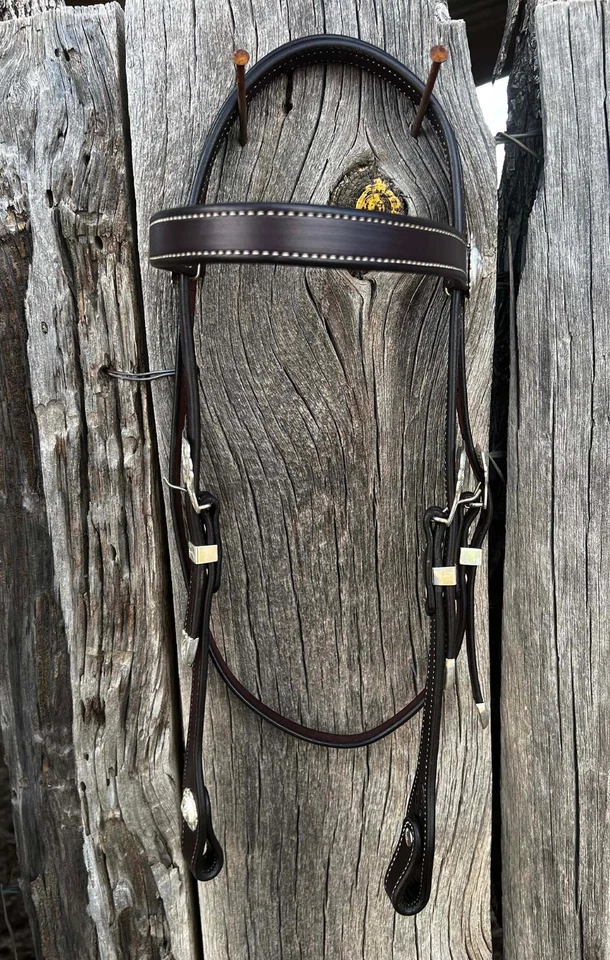 Outstanding Handmade SILVER BROW BAND HEADSTALL By TONY Of NEVADA - Image 4 of 4